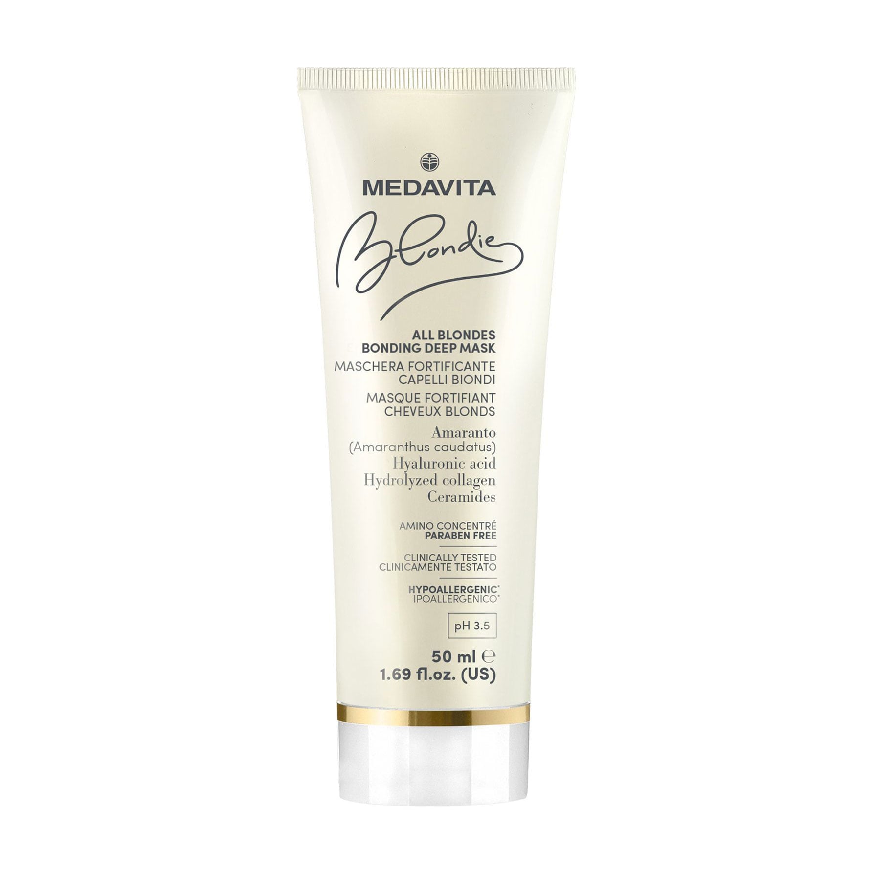 Відновлювальна маска Medavita Blondie All Blondes Bonding Deep Mask для світлого волосся, 50 мл